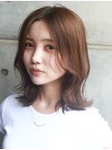 ミディアムレイヤー大人カジュアルヘルシーヘア