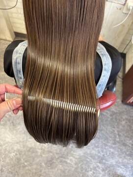 ロマンヤカタ ファース(ROMAN YAKATA fars) 髪質改善 プレミアムカラー 艶サラロング@田代8/21