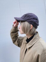 サクラ オモテサンドウ(SAKURA)&nbsp;ハイトーングレージュ×ボブ/ブリーチありダブルカラー/表参道