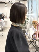 ボブ/切りっぱなしボブ/グレージュ/青葉台
