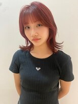 ナンブ セントラル(nambu-CENTRAL)&nbsp;ミディアムくびれレイヤー＆レッドカラー