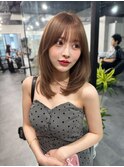 大人可愛いミディアムレイヤー/ザクザクレイヤー/ワンホンヘア