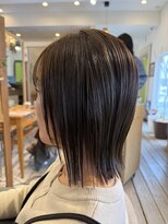 アングリッド(un gird) 【ungird】外ハネ切りっぱなしボブ×オリーブカラー/髪質改善