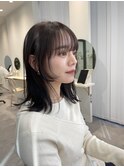 レイヤーカットウルフカットボブグレージュオリーブべージュ
