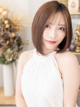 カバーヘアアンドスパ ブリス 浦和(COVER HAIR&SPA bliss) 顔周りレイヤーボブブリーチなしアンブレラカラーc8浦和20代30代