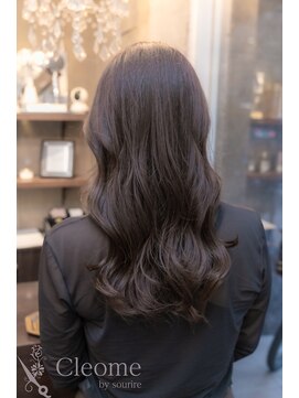 クレオメ 田町店(Cleome) デジタルパーマ前髪サイドバングロング薄めバングフェミニン美髪