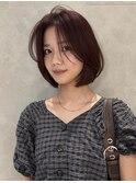 大人っぽいボルドーブラウンとレイヤーボブ【英心】