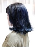 【L by first】ダークグレー×ビビッドブルー◎20代30代40代50代