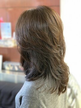 クオリス 上板橋店(QUALIS) 大人女子ハイレイヤーウルフ/ロングウルフ/ベージュ系カラー