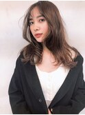 アッシュブラウン_厚めバングローライト
