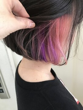 ヘアーデザイン シュシュ(hair design Chou Chou by Yone) インナーカラー&ピンク・パープル♪