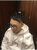 スキンフェード×アイロンパーマ