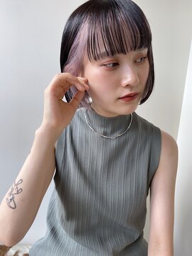 クオン 今泉(quon) 【qupn】シースルーバング×インナーカラー　-天神 今泉 薬院-