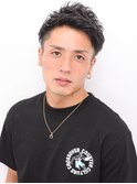 束感ショートマッシュパーマウルフ波巻きハイライト285