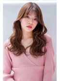 韓国風フェミニンヘアココアブラウン