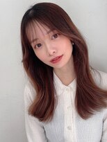 ハニー 町田(HONEY)&nbsp;シースルーバング　韓国風くびれ　ベージュブラウン