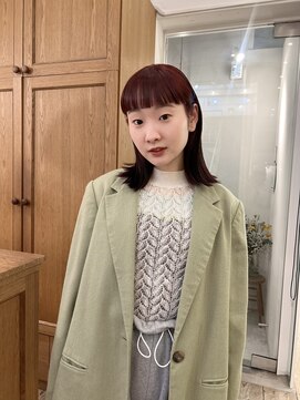 テテ ニコ(tete nico) 【大前晴奈】オン眉×ブリーチなしレッド