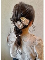 【編みおろし】/結婚式/二次会/同窓会/銀座/有楽町/ヘアセット