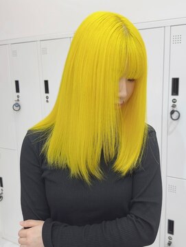 リル ラウム 原宿(LiL Raum) イエローカラー/黄色/原宿/ケアブリーチ/レイヤーカット