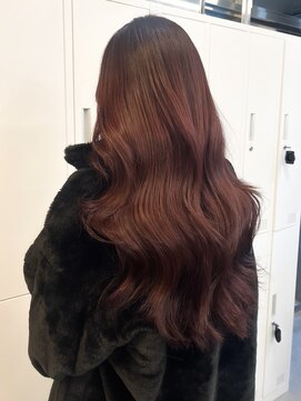 アリュウル 表参道(ALLURE) 大人可愛いレイヤーカット＊ワインレッド/小顔顔周りカット