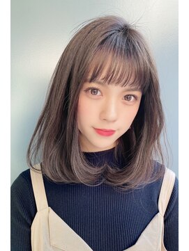 リークフー(Ree cu fuu) 髪質改善オリーブベージュ透明感カラーシースルーバング