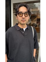 サンアタゴノット(san.atagonot)&nbsp;センターパート　メンズパーマ/ニュアンスパーマ/メンズサロン