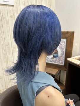 ヘアーデザインルアナ(Hair design Luana.) ウルフブルーカラー/ダブルカラー/インナーカラー