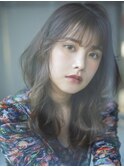 【emu井上】くすみブルーデジタルパーマ大人レイヤー/20代30代