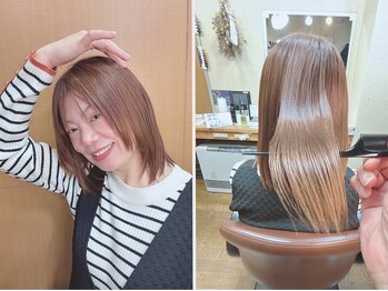 シンラヘアー(SINRAhair)の写真/【ご新規様撮影モデル】ネオメテオストレート+メテオカラー+カット¥9,500