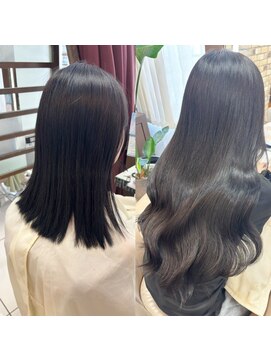 スタイル 横浜(STYLE) 【寺田担当】before/after/ダーク系長さだしエクステ/８０本