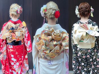 アール 志茂店(R)の写真/【成人式・卒業式・七五三】冠婚葬祭や訪問着、和装なら何でもお任せ下さい。フルメイクや早朝もご相談可◎