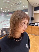 サラ 山口店(SARA)&nbsp;透け感ベージュ×くびれレイヤーウルフ