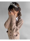 編みおろしスタイル/10代/ヘアアレンジ