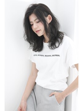 クラン 岡本(Chlan) ロングレイヤーかきあげ前髪フリンジウェーブ