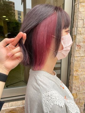 ルーブ トウキョウ(Loob. TOKYO) インナーピンク×パープルピンク（池袋インナーカラー、韓国風）