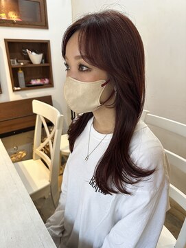 シェノン サントル(CHAINON CENTRE) 前髪/マチルダボブ/ピンクベージュ/インナーグレージュ