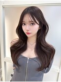 大人韓国くびれヘア レイヤーカット シースルーバング #