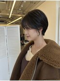 柔らかグレージュ×ショート