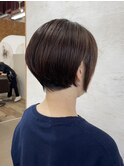 愛され丸みショートフルバング艶髪似合わせカット