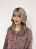 韓国風/シルバーベージュ/レイヤーカット