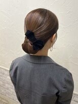 かっちり シニヨン  パーティーセット 渋谷ヘアセットエジリ