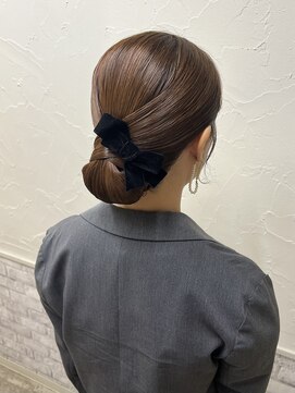 シュリット(schritt) かっちり シニヨン  パーティーセット 渋谷ヘアセットエジリ