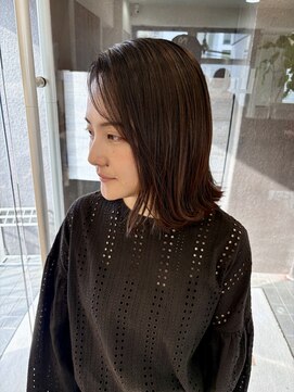 ラック 鎌倉店 (LUCK) 【白髪ぼかしにも◎】切りっぱなしボブ×ナチュラルハイライト