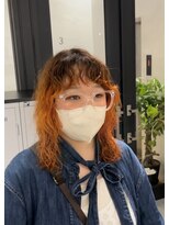 シアン 大須店(CYAN.)&nbsp;オレンジカラー×ブリーチパーマ