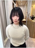 イメチェン！黒髪ミディアムウルフヘア【広島/本通】