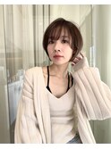 抜け感丸みショートボブ