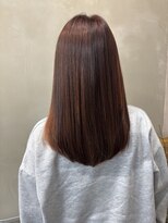 ファビ 渋谷(Fab)&nbsp;くびれヘア/暗めカラー/アプリコットオレンジ/縮毛矯正