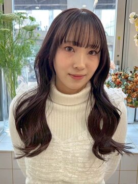 マルケ ドゥ マッシュ(MaruQuee de mashu) 韓国風巻き/ラベンダーカラー/前髪カット/透明感カラー/大阪