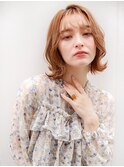 セミディ美髪レイヤーカットボブウルフウェットヘア艶髪