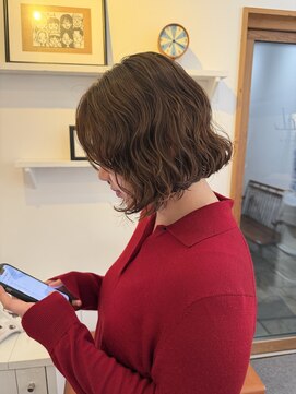 【PearL】ボブパーマ/ウェーブパーマ/髪質改善/コテ巻きパーマ